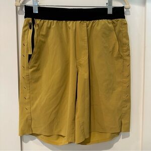 Ten Thousand interval shorts, unlined, 9" inseam, medium, yellow
